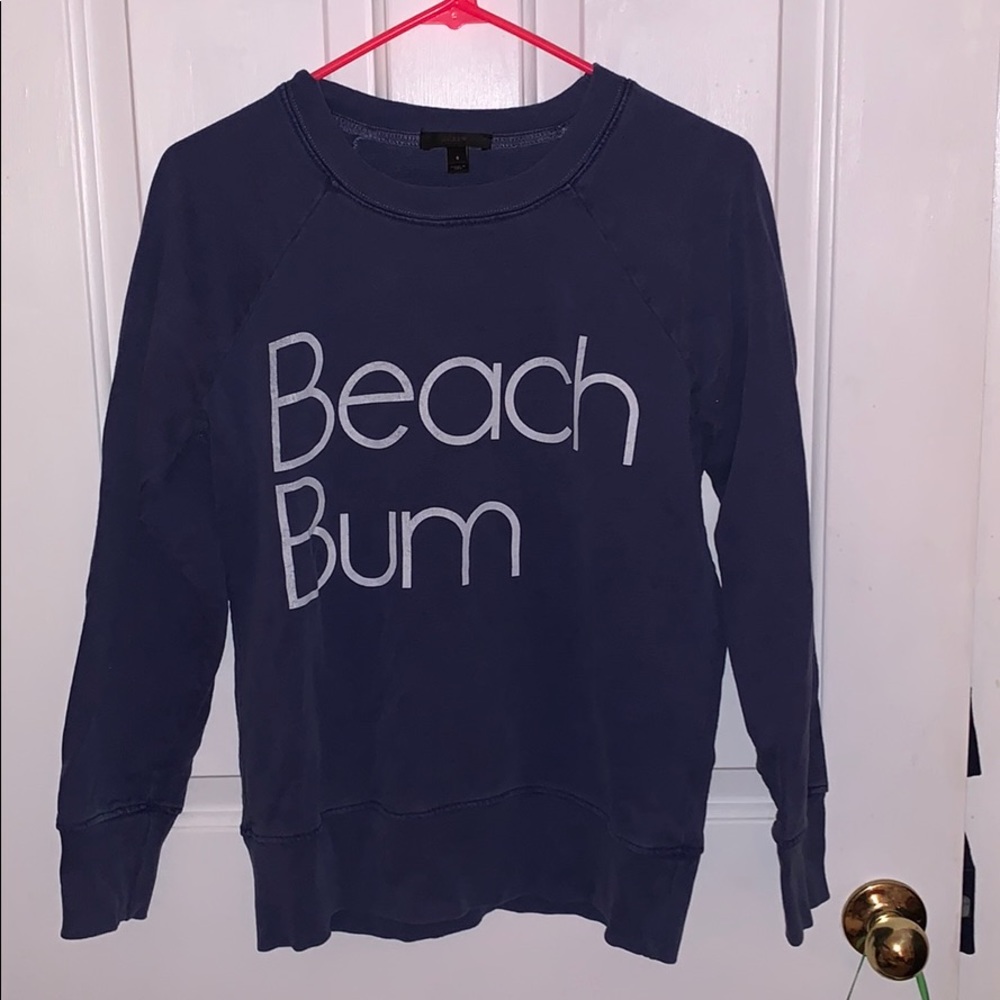 EUC J. Crew Washed Astor Blue Beach Sweatshirt